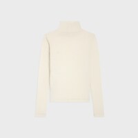 turtleneck top IN wool jersey - CREAM / NAVY -  - 2 | CELINE