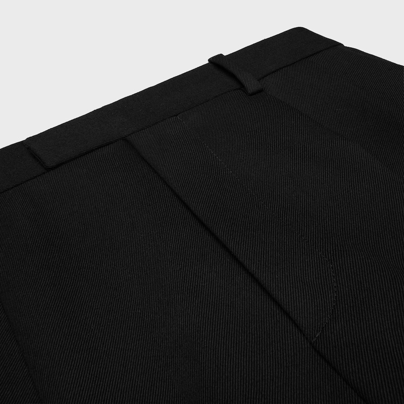 PANTALONES JAZZ DE PUNTO DIAGONAL DE LANA - NEGRO -  - 1 | CELINE