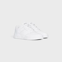 CELINE TRAINER CT-07牛皮革低幫繫帶運動鞋 - 螢光白 -  - 1 | CELINE