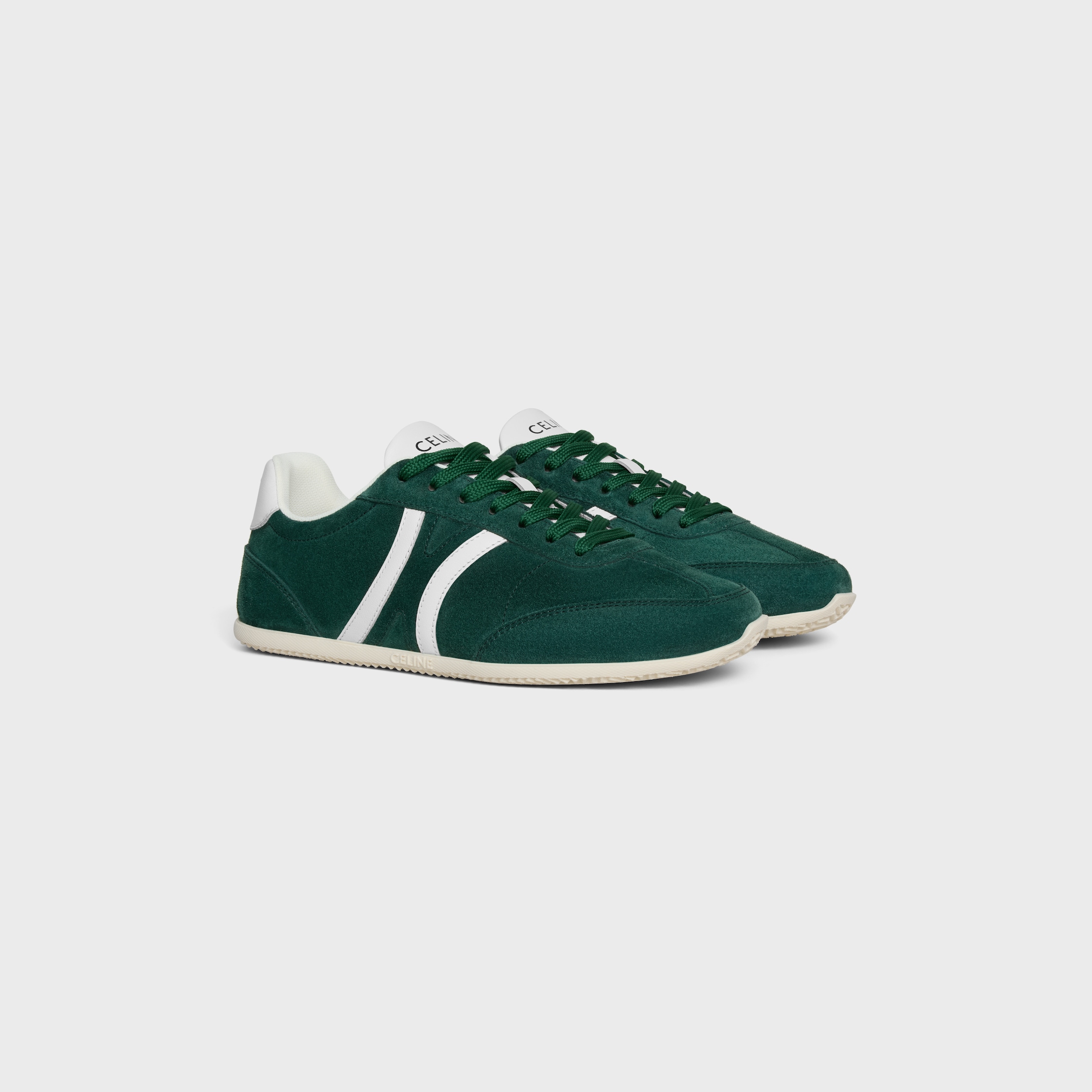 CELINE JOGGER LOW LACE-UP SNEAKER WITH TRIOMPHE IN SUEDE