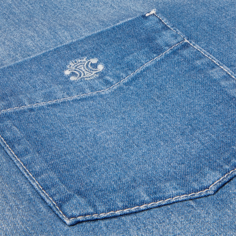 クロップドシャツ / デニム - インディゴウィスパー -  - 1 | CELINE