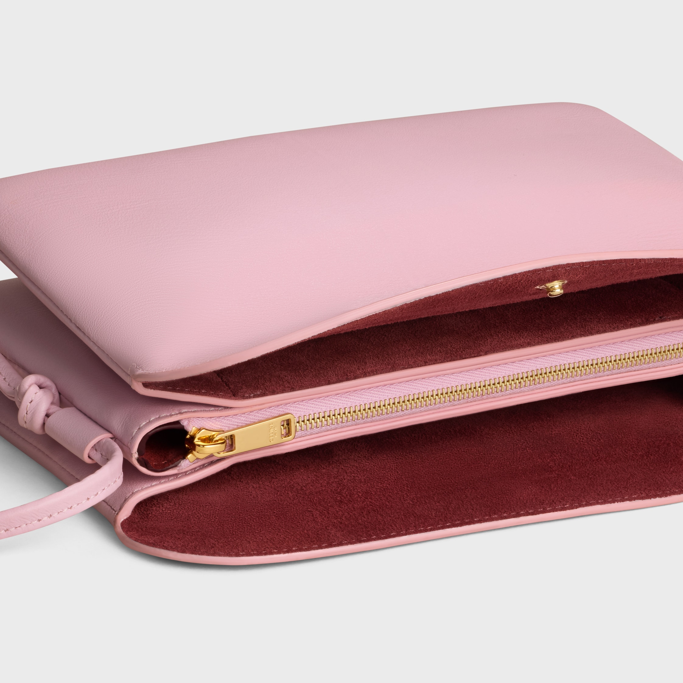 セリーヌ　トリオバック　ピンク TRIO FLAP IN SMOOTH LAMBSKIN - DIRTY PINK | CELINE