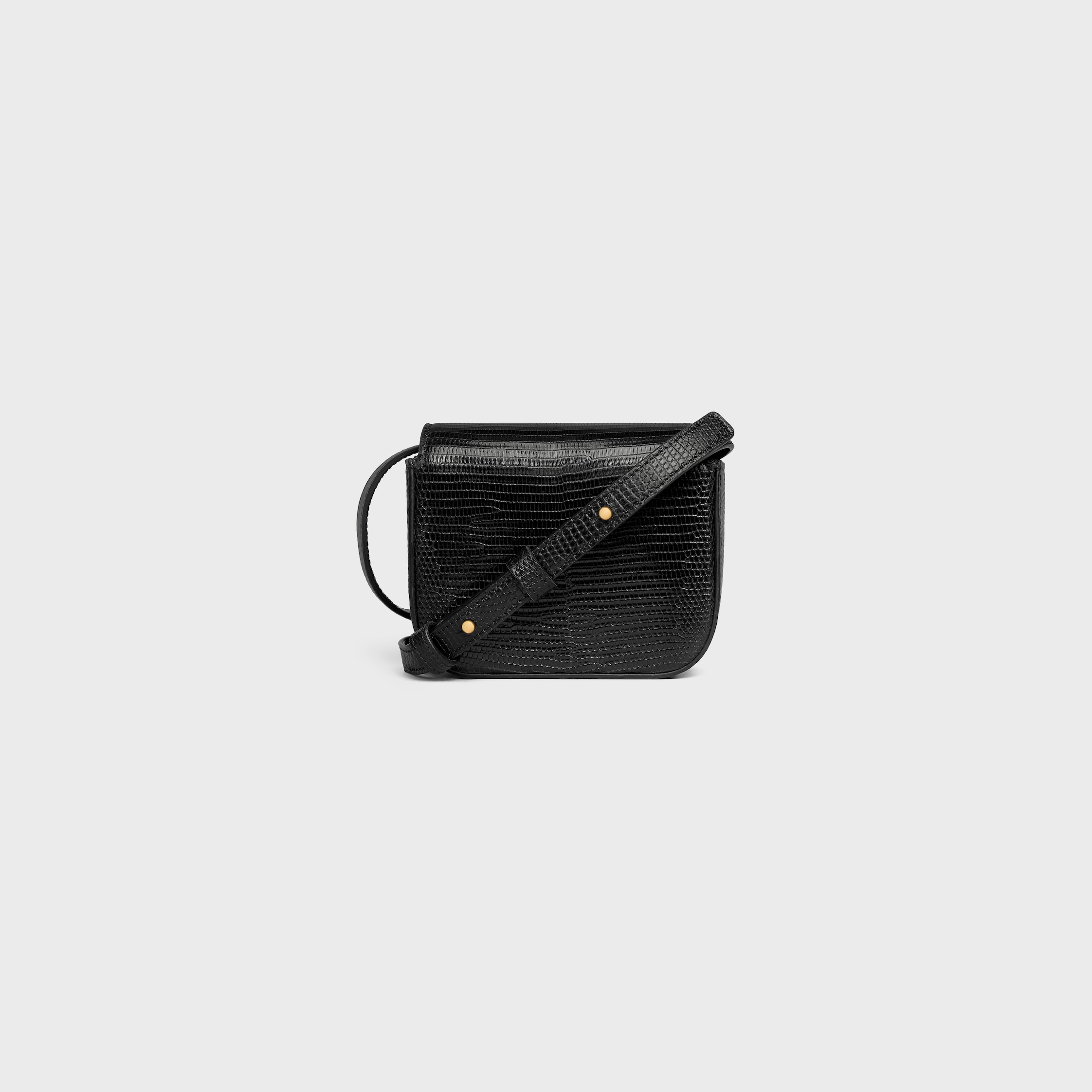 MINI CLAUDE in lizard - BLACK | CELINE