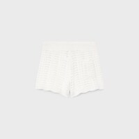 mini shorts IN cotton pointelle - WHITE -  - 2 | CELINE