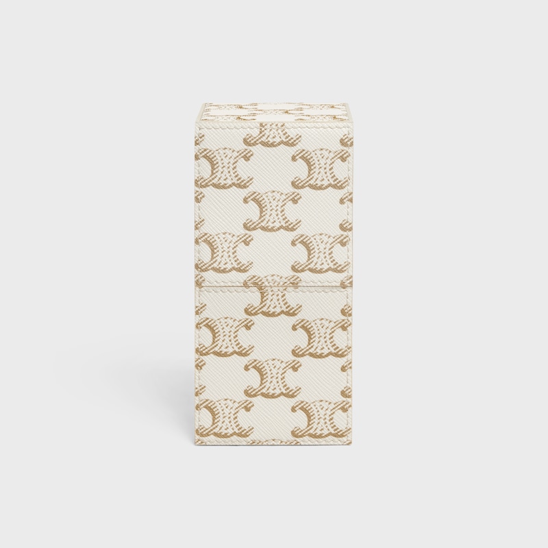 Case 1 perfume 100ml in Triomphe Canvas - WHITE - CELINE MAISON - 1 | CELINE