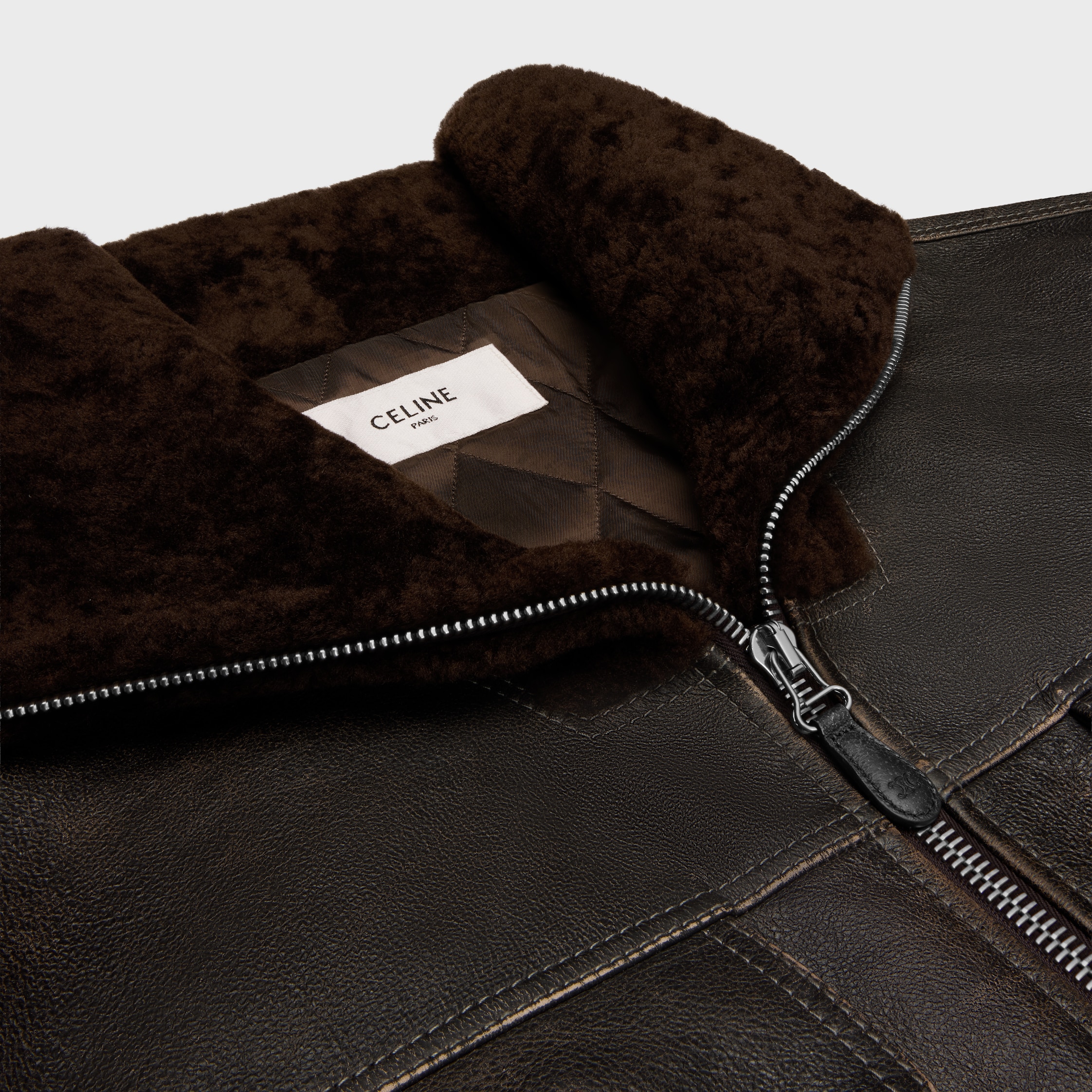 BLOUSON IN BUFFALO LEATHER - | CELINE