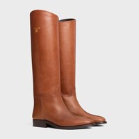 CELINE ANAIS RIDING BOOT IN CALFSKIN - TOFFEE -  - 2 | CELINE
