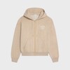 zipped blason hoodie IN cashmere cotton - BEIGE / CREAM -  - 1 | CELINE