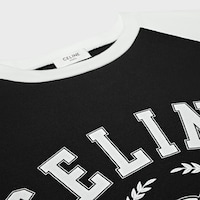 celine loose t-shirt IN cotton jersey - BLACK / OFF WHITE -  - 2 | CELINE