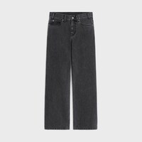 Calça jolene jeans em algodão Denim - CARVÃO + OURO EM RELEVO - - 1 | CELINE