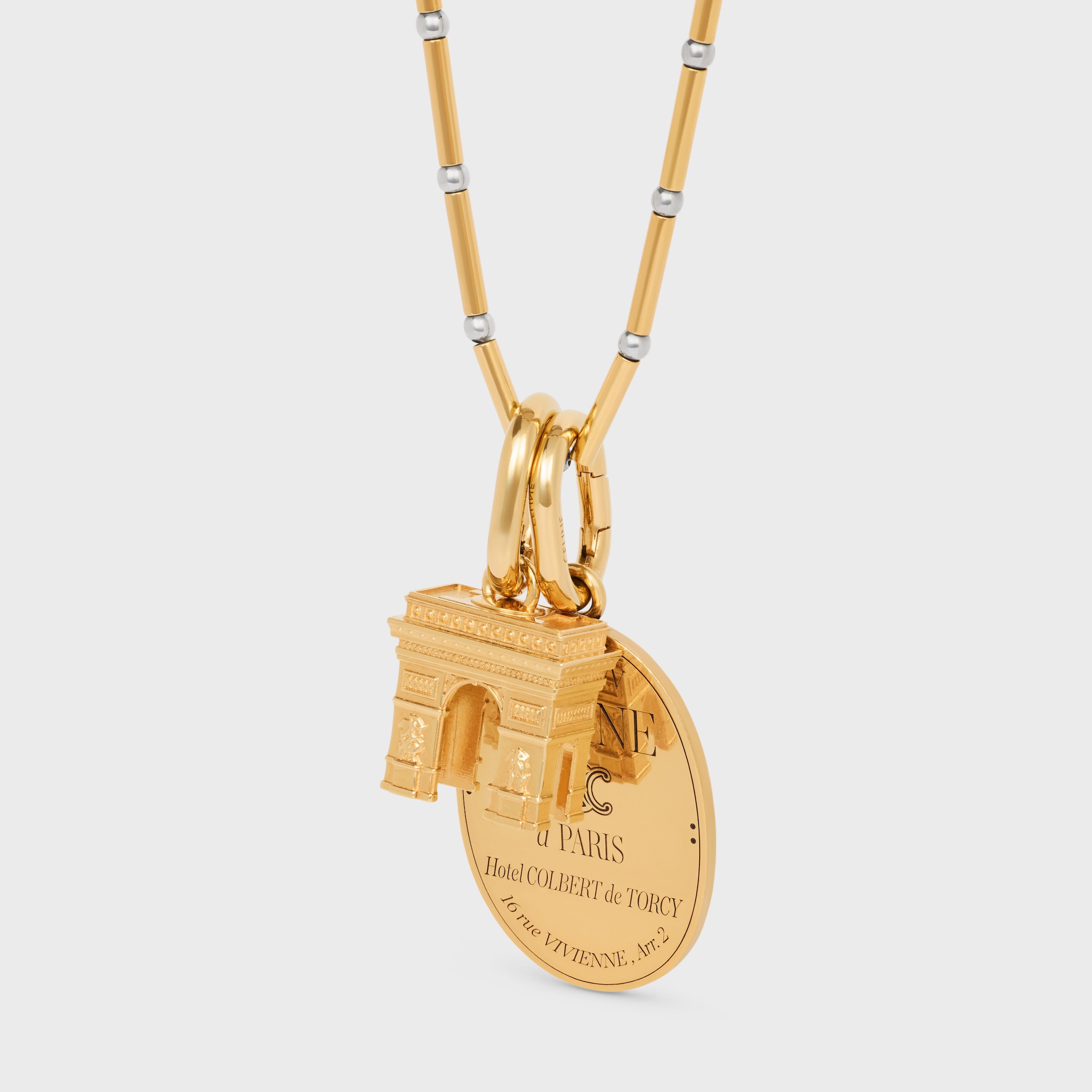 CHARMS MAISON CELINE MEDAL IN BRASS WITH GOLD FINISH - GOLD | CELINE