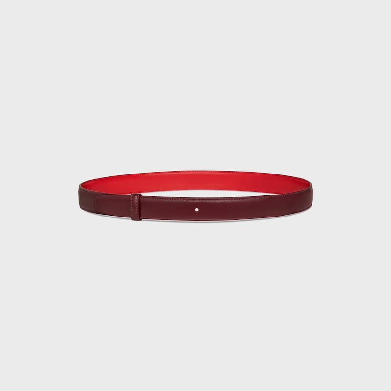 Reversible Strap 25MM IN TAURILLON - SYRAH / ULTRA RED -  - 1 | CELINE