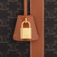 Soft Luggage 45 in Triomphe Canvas and Calfskin - TAN - TRAVEL - 1 | CELINE