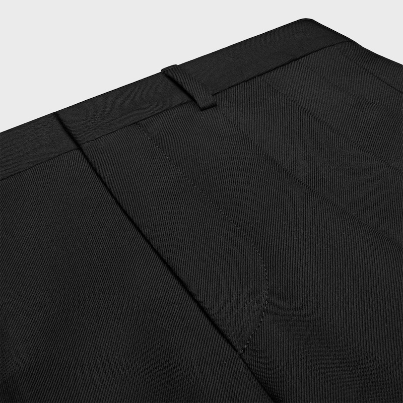 pleated trousers IN LIGHT WOOL GABARDINE - ULTRA BLACK -  - 1 | CELINE