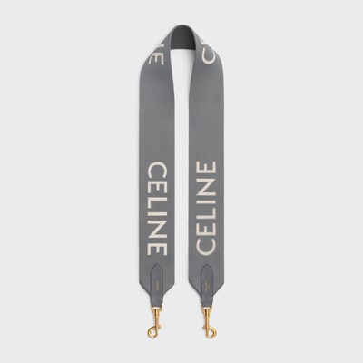 롱 스트랩 - CELINE 자카드 울 - 그레이 / 화이트 - 참 및 액세서리 - 1 | CELINE