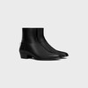 CELINE DRUGSTORE BACK BUCKLE ZIPPED BOOT in Shiny calfskin - BLACK -  - 2 | CELINE