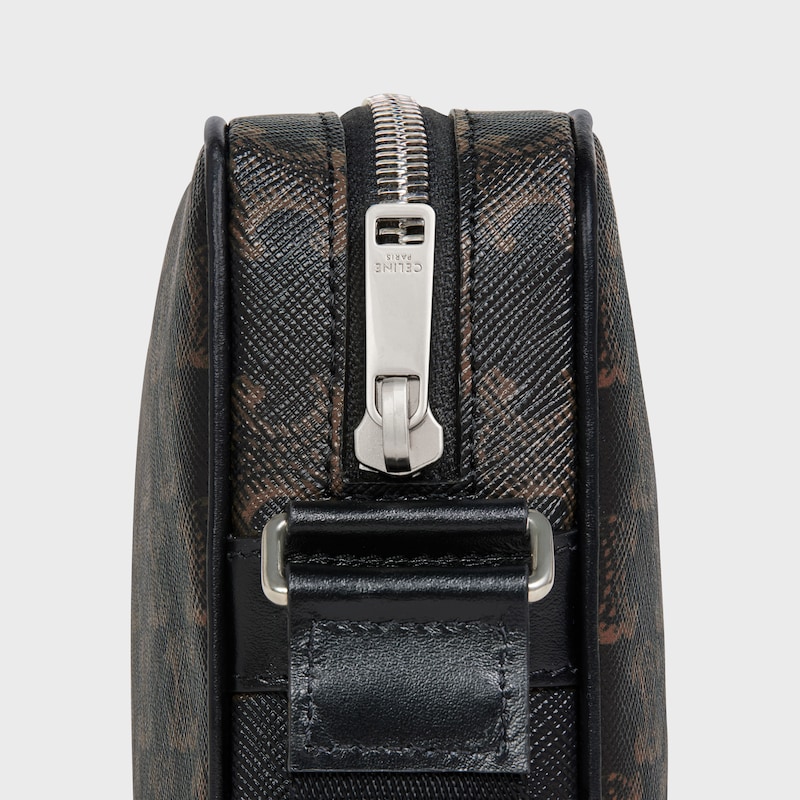 BOLSO MESSENGER MEDIANO DE LONA TRIOMPHE Y PIEL DE BECERRO - NEGRO - LONA TRIOMPHE - 1 | CELINE