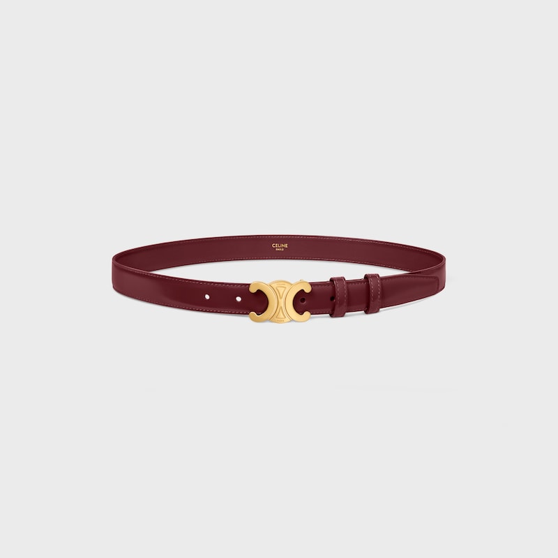 Triomphe Belt 25MM IN Taurillon Leather - LIGHT BURGUNDY -  - 1 | CELINE
