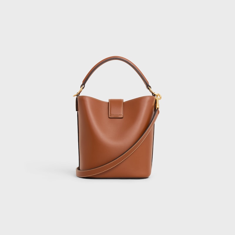 SMALL BUCKET LOUISE IN SMOOTH CALFSKIN - TAN - MORE LINES - 1 | CELINE