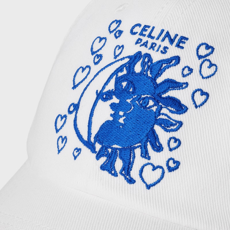 richelieu cap IN cotton twill - WHITE -  - 1 | CELINE