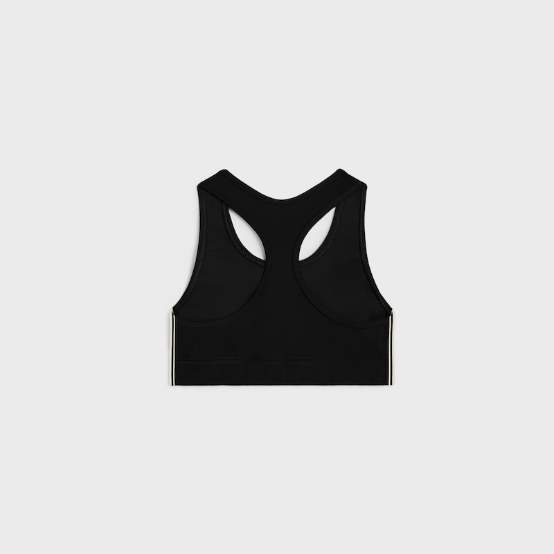 Celine bra in technical jersey - BLACK / WHITE -  - 1 | CELINE