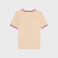 camiseta estilo años 70 de punto de algodón - CHAMPÁN CLARO / ROSA PASA / MULTICOLOR -  - 2 | CELINE