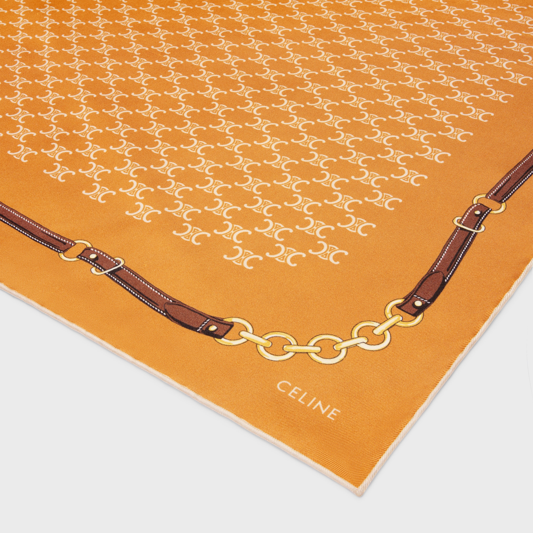 バンダナ / ヘリテージシルクツイル - マンダリン / バニラ | CELINE