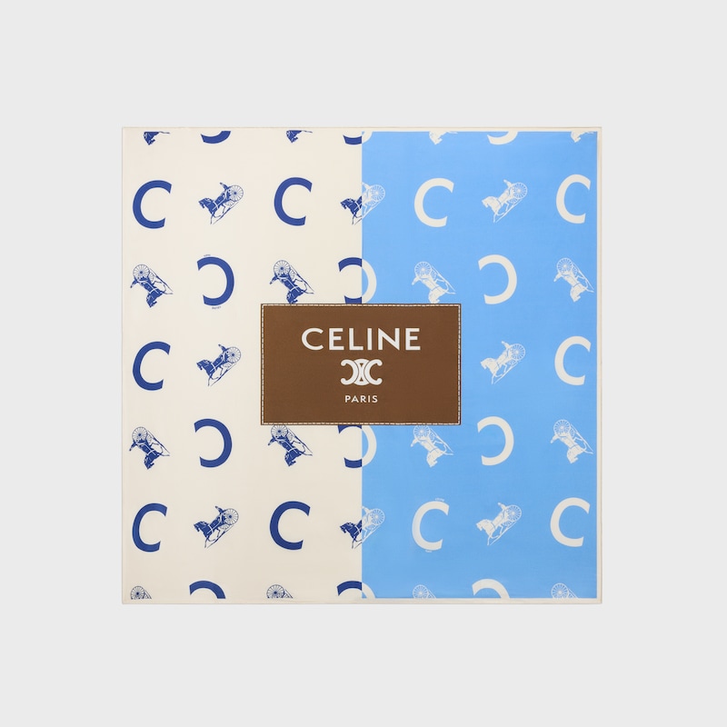 方巾 - 米白色/天空蓝 -  - 1 | CELINE