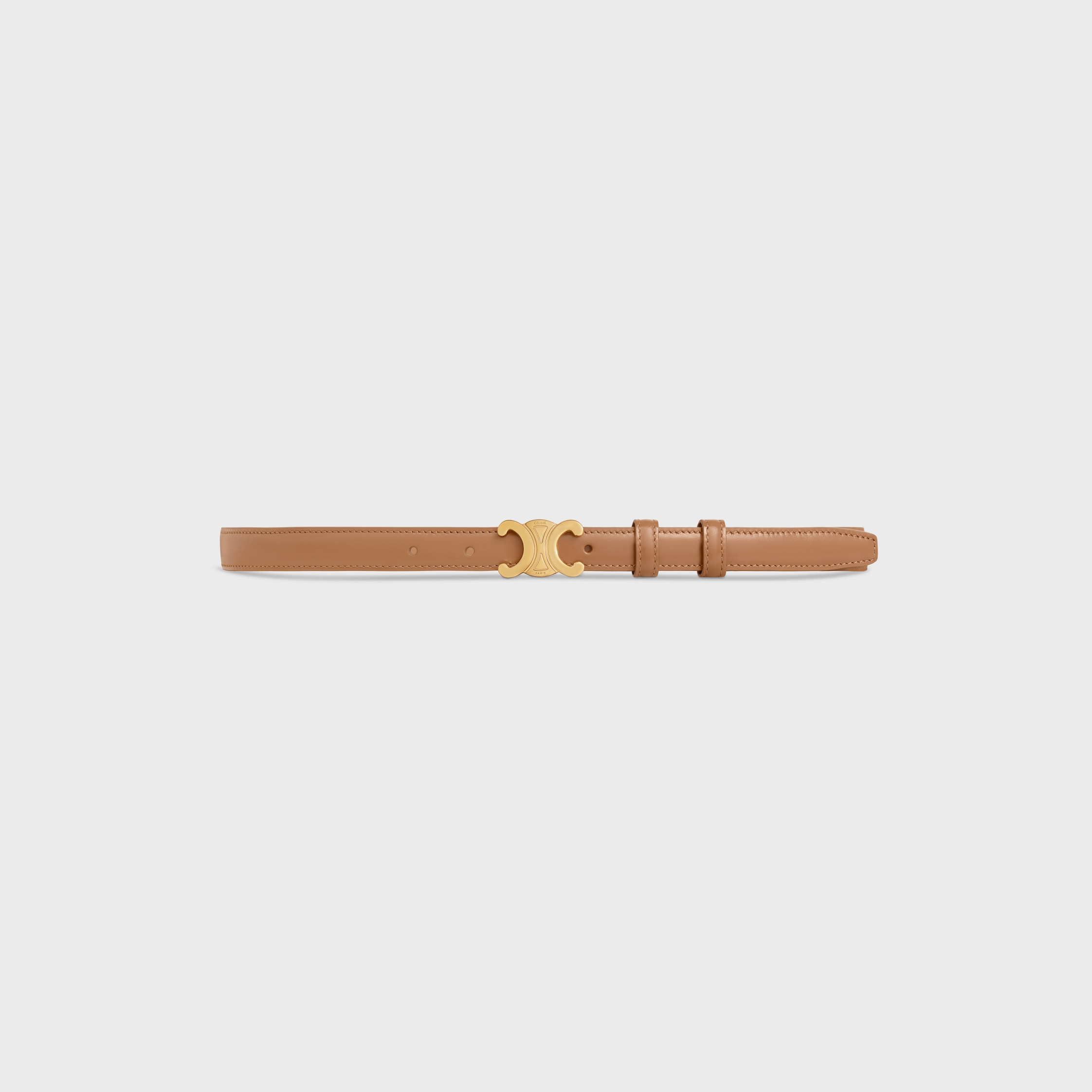 CELINE スモール トリオンフ ベルト / トリヨンレザー ブロンズ スモール 18MM トリオンフ ベルト / トリヨンレザー - ブロンズ