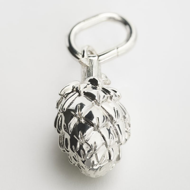 Charm Celine CARCIOFO in ottone rodiato - ARGENTO - NUOVO - 1 | CELINE