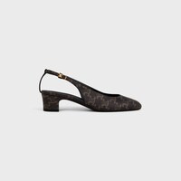 NEO CITY SLINGBACK EM TECIDO REVESTIDO TRIOMPHE - PRETO / CASTANHO -  - 1 | CELINE