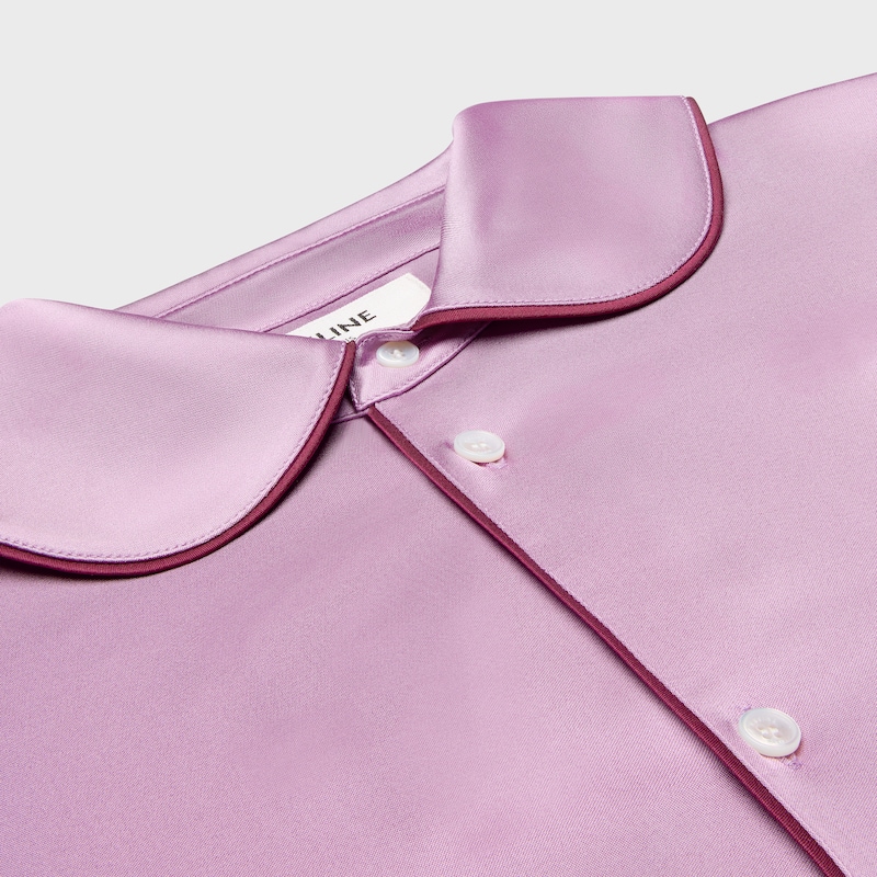 pyjama shirt IN silk satin - GLYCINE -  - 1 | CELINE