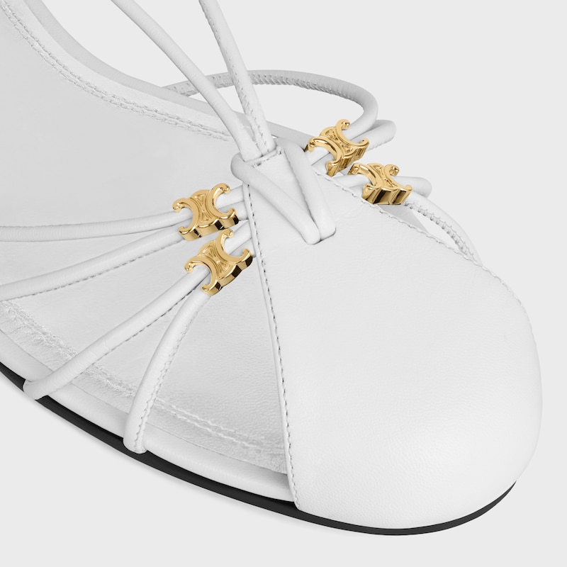 COCKTAIL SANDAL IN GOATSKIN - WHITE -  - 1 | CELINE