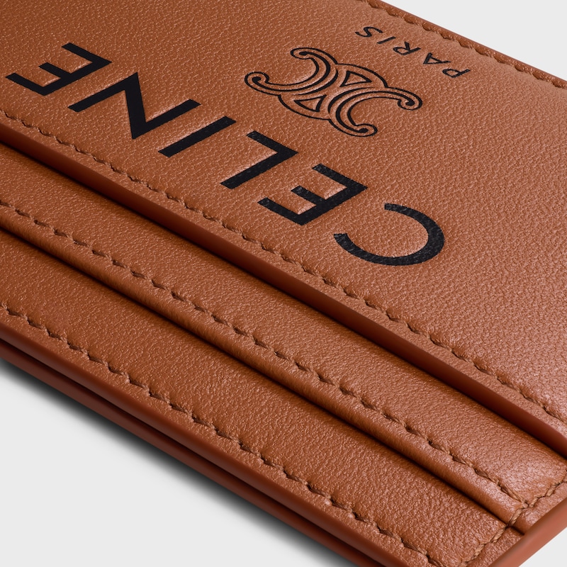 PORTE-CARTES EN AGNEAU LISSE - TAN / BLACK - NOUVEAUT&Eacute;S - 1 | CELINE