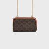 Clutch on Chain Cuir triomphe IN Triomphe canvas and Lambskin - Tan - TRIOMPHE CANVAS - 1 | CELINE