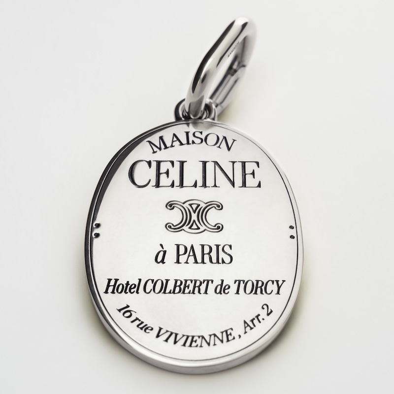 CELINE 참 메종 CELINE 메달 - 로듐 피니시 브라스 - 실버 - NEW - 1 | CELINE