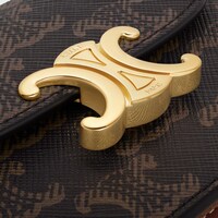 BUSINESS CARD HOLDER TRIOMPHE IN Triomphe Canvas AND Lambskin - TAN - GIFT FINDER - 1 | CELINE