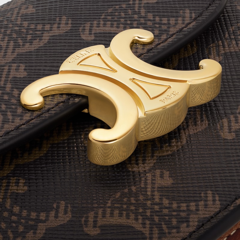 TRIOMPHE标志印花名片包 - 棕黄色 - GIFT FINDER - 1 | CELINE