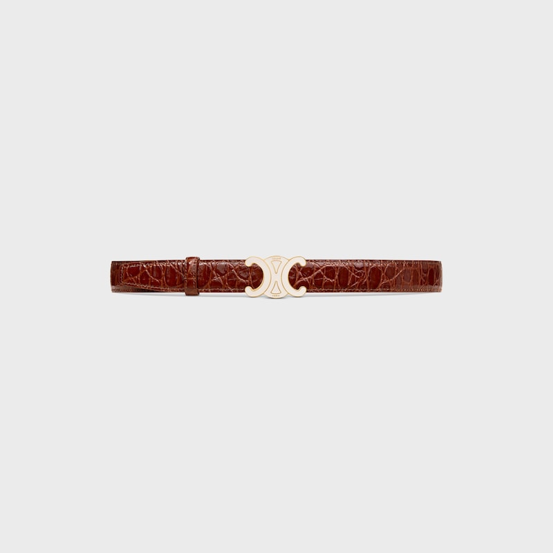 lanière de ceinture réversible 25MM Taurillon et Veau façon crocodile -  -  - 1 | CELINE