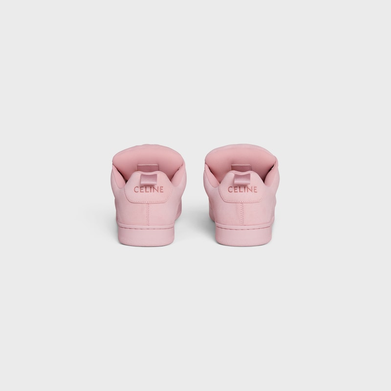 CELINE HUNTINGTON - LOW TOP SNEAKERS IN SUEDE CALFSKIN AND MESH - LIGHT PINK -  - 1 | CELINE