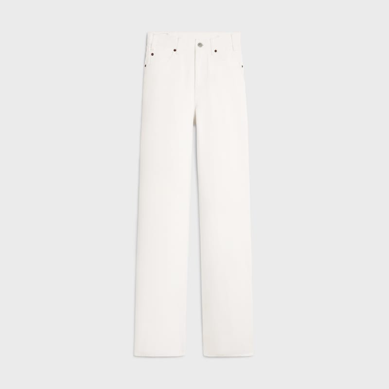 kitty jeans in optic white wash denim - OPTIC WHITE WASH -  - 1 | CELINE