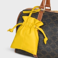 MICRO CRYSTAL POUCH IN SMOOTH LAMBSKIN - ULTRA YELLOW - CHARMS AND ACCESSORIES - 2 | CELINE