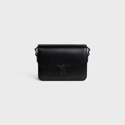 TEEN TRIOMPHE BAG IN Shiny Calfskin - BLACK - GIFT FINDER - 5 | CELINE