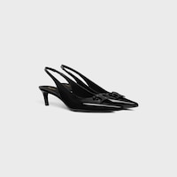 CELINE ALMA TRIOMPHE SLINGBACK IN PATENT CALFSKIN - BLACK -  - 2 | CELINE