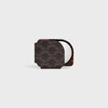 Pocket Mirror in Triomphe Canvas Case - BLACK / TAN - BEAUTY ACCESSORIES - 4 | CELINE