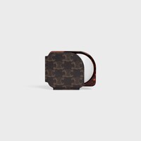 Pocket Mirror in Triomphe Canvas Case - BLACK / TAN - SMALL GIFTS - 1 | CELINE