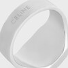 Celine Bevelled Signet Ring in Onyx and Sterling Silver with Rhodium finish - BLACK / SILVER -  - 5 | CELINE