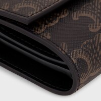 Small trifold wallet in Triomphe Canvas - BLACK - WALLETS - 1 | CELINE