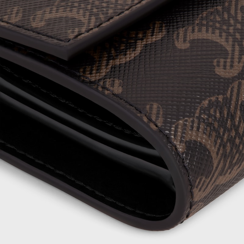 Tri-fold Wallet IN Triomphe Canvas - BLACK - TRIOMPHE CANVAS COLLECTION - 1 | CELINE