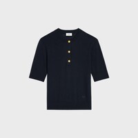 크루넥 스웨터 - 파인 울 - 네이비 -  - 1 | CELINE